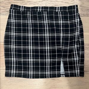 SHEIN Black and White Checkered Pencil Skirt